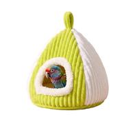 Générique Cabane Oiseau Hamac Douillet Fermé Épaissi en Peluche | Cabane nid sommeil calopsitte Temps Froid Hamster Sugar Glider Calopsitte Canari Vert et blanc