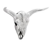 Générique Cabeza de Toro montada en la pared Plata 49x10x36 cm Aluminium,Sculptures & Statues,2.82KG-42000132