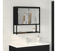 Générique Cabinet de Miroir de Salle de Bain Chêne Noir 60x16x60 cm Bois Reconstitué,Meubles,Armoires & Meubles de Rangement,Meubles-lavabos,Meubles-lavabos de Salle de Bains,Noir,12.75 KG,862225