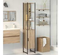 Générique Cabinet de Salle de Bain avec Stockage Beige 33 x 33 x 185.5 cm,Meubles, Armoires & Meubles de Rangement, Meubles-lavabos, Meubles-lavabos de Salle de Bains, Beige (Poids 21.85KG)