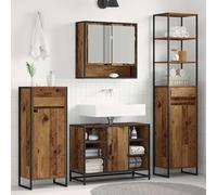 Générique Cabinet de Salle de Bain Bois Ancien 40 x 30 x 100 cm,Meubles,Armoires & Meubles de Rangement,Meubles-lavabos,Meubles-lavabos de Salle de Bains,Marron,17.61 KG,886502