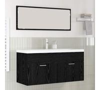 Générique Cabinet de Salle de Bain Chêne Noir 100 x 38,5 x 46 cm,Meubles,Ensembles de Meubles,Ensembles de mobilier pour salles de Bains,Noir,39.89 KG,3416196
