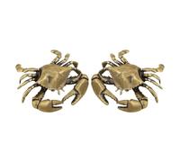 Générique Cabinet Knobs 2 Piece - Crab Shape Brass Coastal Decor Pull