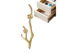 Générique Cabinet Pulls - Brass Creative Branch Shape | Decorative Twig Drawer Knobs & Handles For Dressers, Cupboards & Bookcases, 1-Pack, Solid Zinc Alloy, Nature Inspired, Gold.
