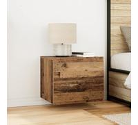 Générique Cabinets de Chevet avec lumières LED 2 pcs muraux en Vieux Bois,Tables de Chevet,24.9KG-863073