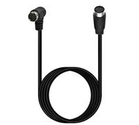 Générique Câble 9 Broches DIN - Coude 90° S-Video Mâle Femelle | Mini 9 Noyaux Audio Vidéo | Câble Cuivre 180cm pour TV Moniteur Caméra Enregistreur Dvď Transmission Vidéo