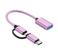 Générique Câble Adaptateur 2 en 1 USB C/USB Adaptateur pour Petits appareils/Type C, Transmission de données à Vitesse 480Mbps Adaptateur