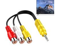 Générique Câble Adaptateur Audio Vidéo | Connecteur Composite AV,Câble Adaptateur De Remplacement Polyvalent Pour Lecteur Audio TV École Lieu De Travail Maison