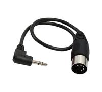 Générique Câble adaptateur auditif à angle droit de 3, 5 mm DIN5P 5 broches, compatibilité universelle pour équipement de studio et instrument, câble adaptateur avec connecteur en forme de L