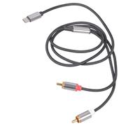 Générique Câble adaptateur auditif de type C à 2RCA, construction renforcée pour les fêtes de voyage, les en plein air, câble auditif pour smartphone