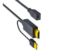 Générique Câble Adaptateur convertisseur HDTV 4K DP Miniature avec Chargement USB pour Dispositif de Transmission vidéo Adaptateur HDTV DP Miniature pour Moniteur d ' Ordinateur Portable