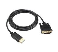 Générique Câble adaptateur DP vers DVI convertisseur DisplayPort Mâle à Prend en charge la résolution 1080P Full HD 1920x1200 pour projecteur Écran avec connecteurs plaqués or Plug and Play