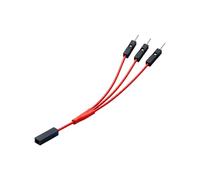 Générique Câble Adaptateur répartiteur 2, 54 mm 1 Femelle, 3, Red X 3 | Câble de disque dur de réinitialisation de l ' alimentation de la carte mère de bureau, accessoires de carte de