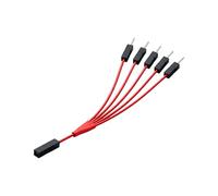 Générique Câble Adaptateur répartiteur 2, 54 mm 1 Femelle, 5, Red X 5 | Câble de disque dur de réinitialisation de l ' alimentation de la carte mère de bureau, accessoires de carte de