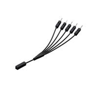 Générique Câble Adaptateur répartiteur 2, 54 mm 1 Femelle, Black X 5 | Câble de disque dur de réinitialisation de l ' alimentation de la carte mère de bureau, accessoires de carte de