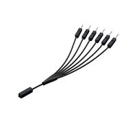 Générique Câble Adaptateur répartiteur 2, 54 mm 1 Femelle, Black X 6 | Câble de disque dur de réinitialisation de l ' alimentation de la carte mère de bureau, accessoires de carte de