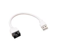 Générique Câble adaptateur USB de réparation de bureau 20 cm tressé blanc | Configuration sans pilote pour la connexion de périphériques USB 2.0 internes et les constructeurs d ' ordinateurs,