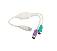 Générique Câble Adaptateur USB vers PS/2 - Convertisseur Mâle vers Femelle 6 Broches pour Clavier/Souris/Scanner, Plug & Play Compatible Windows/Mac/Linux