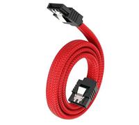 Générique Câble anti-accroc SATA3.0, manchon en mailles en nylon de 50cm avec mécanisme de verrouillage, connecteurs fins pour disque de stockage interne