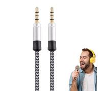 Générique Câble audio 3,5 mm - 1,5 m 3 prise AUX plaqué or Adaptateur d'extension de cordon auxiliaire Jack mâle pour casque voiture haut-parleur