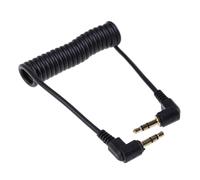 Générique Câble Audio enroulé à Angle droit, Extension mâle à mâle de 3.5mm, ligne de cordon Aux
