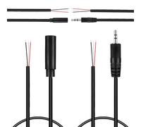 Générique Câble Audio Extension 35 MM Mâle-Femelle 30 CM Lot de 4 Cordons Audio Micro Flexibles Connecteurs Nickelés Compatible Autoradio et Appareils Jack 35 MM