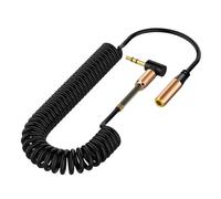 Générique Câble Audio Jack 3.5mm, câble d'extension Audio AUX mâle à femelle, câble de haut-parleur auxiliaire à Angle droit de 90 degrés