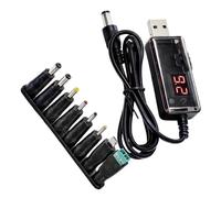 Générique Câble convertisseur compact à tension réglable, With 8 adapters | Écran en ligne, cordon de 1 mètre pour la configuration de l ' électronique de rechange de