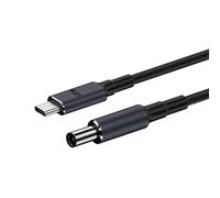 Générique Câble convertisseur de type C DC,Câble convertisseur rapide tressé PD 140W à charge rapide - adaptateur longue durée pour la vie quotidienne, câble de charge de 180 cm pour la maison