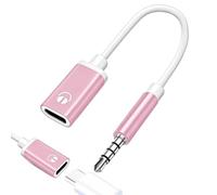Générique Câble Convertisseur Écouteurs 3,5 Mm Type C, Cordon Stéréo | Câble Audio En PE De 10 Cm, Jack 3,5 Mm Mâle Type C Femelle, Connexion Analogique Pour Écouteurs Et Appels Mains Libres