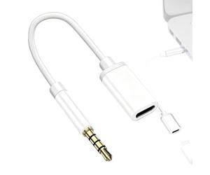 Générique Câble Convertisseur Écouteurs 3,5 Mm Type C, Cordon Stéréo | Câble Audio En PE De 10 Cm, Jack 3,5 Mm Mâle Type C Femelle, Connexion Analogique Pour Écouteurs Et Appels Mains Libres