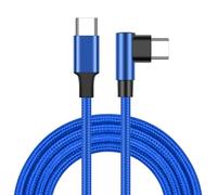 Générique Câble d ' alimentation de Type C 60W, connecteur à angle droit, cordon de rapide et de données en Nylon tressé pour tablette téléphonique, câble de chargement de Type C