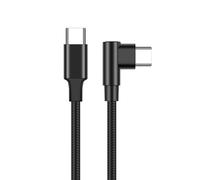 Générique Câble d ' alimentation de Type C 60W, connecteur à angle droit, cordon de rapide et de données en Nylon tressé pour tablette téléphonique, câble de chargement de Type C