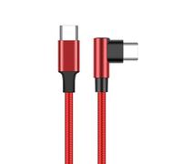 Générique Câble d ' alimentation de Type C 60W, connecteur à angle droit, cordon de rapide et de données en Nylon tressé pour tablette téléphonique, câble de chargement de Type C