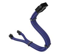 Générique Câble d ' alimentation détachable CPU 8 broches à 4 + 4, Blue | Cordon en nylon pour alimentations principales, câble d ' extension pour cartes mères uniquement, fil en