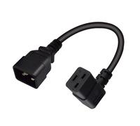 Générique Câble d ' Alimentation fiable 16A 250V, PDU UPS, câble d ' Alimentation à Angle Droit IEC320 C19 à C20, Fil 14AWG pour Une Extension de Sortie Efficace