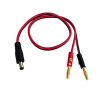 Générique Câble d ' Alimentation fiche Banane 14AWG DC5525 avec, 3m | Connecteur d ' alimentation mâle deux fiches banane mâles, construction 14 AWG, spécifié pour le câblage