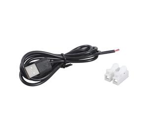 Générique Câble d ' Alimentation USB 5 V, connecteurs de bornier à Ressort, Fil pour Charger l ' électronique, câble de Modification de Ventilateur de Bureau, Conception sans Soudure, 100 cm / 180 cm