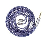 Générique Câble d ' écouteurs en cuivre 5N hautement performant pour moniteurs intra-auriculaires avec prise métallique anti-interférence pour les amateurs de musique Fil d ' écouteur équilibré