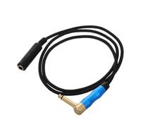 Générique Câble d’Extension Audio 635 mm coudé mâle vers Femelle 1 m connecteur Jack Mono mâle vers Femelle Transmission Haute fidélité Compatible équipements Audio Professionnels
