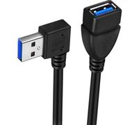 Générique Câble d ' extension coudé USB3.0 Câble USB3 pour souris, disque dur, caméra, branchement et lecture faciles dans un espace restreint, USB mâle à femelle de 20 cm