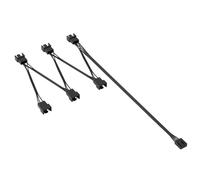 Générique Câble d ' extension de ventilateur de refroidissement réglable à 4 broches, silencieuses, câble séparateur de ventilateur à 4 broches, contrôle de vitesse de 11, 81 pouces / 30cm
