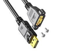 Générique Câble d ' Extension DisplayPort 1.4 plaqué, Vitesse Rapide 18Gbps pour moniteurs de Jeu 2K 144Hz, câble d ' Extension DisplayPort