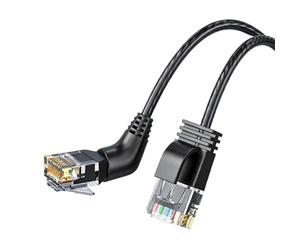 Générique Câble d ' Extension Ethernet 10 Gigabit Cat6A Cordon de réseau Ethernet Transmission Connecteur RJ45 Rotatif à 360 degrés Câble d ' Ordinateur d ' Installation Facile