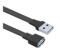 Générique Câble d ' extension USB 2.0 mâle à femelle à angle droit/à tête droite, cordon plat et Flexible pour imprimante, Scanner, ventilateur USB, extension d ' ordinateur