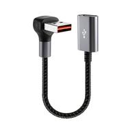 Générique Câble d ' extension USB à angle droit pour espace de port, 25cm | Dégagement direct réduit, prise en du chargement et des données, routage étroit autour des ordinateurs