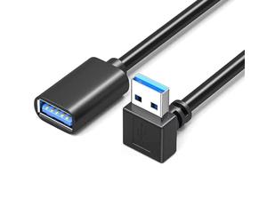 Générique Câble d ' Extension USB3.0 à 90 degrés, Bend Down 60CM | de données 5 Gbit / s pour ordinateurs portables de Bureau et Périphériques dans des Espaces limités,