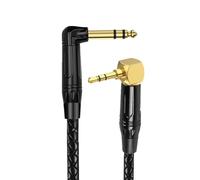 Générique Câble d ' instrument 1/4 pouce coudé droit droit, cordon stéréo mâle de 3, 5 mm, câble d ' interconnexion équilibré de 6, 35 mm pour guitare à faible bruit