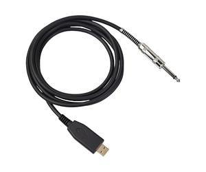 Générique Câble d ' instrument professionnel USB 2.0 à 6, 35 mm, ligne de connecteurs plaqués or pour la production musicale, ligne de guitare USB de qualité studio
