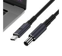 Générique Câble d'alimentation de type C DC, Câble convertisseur tressé à charge rapide en nylon PD 140 W, adaptateur longue durée pour la vie quotidienne, câble de charge de 180 cm pour la maison